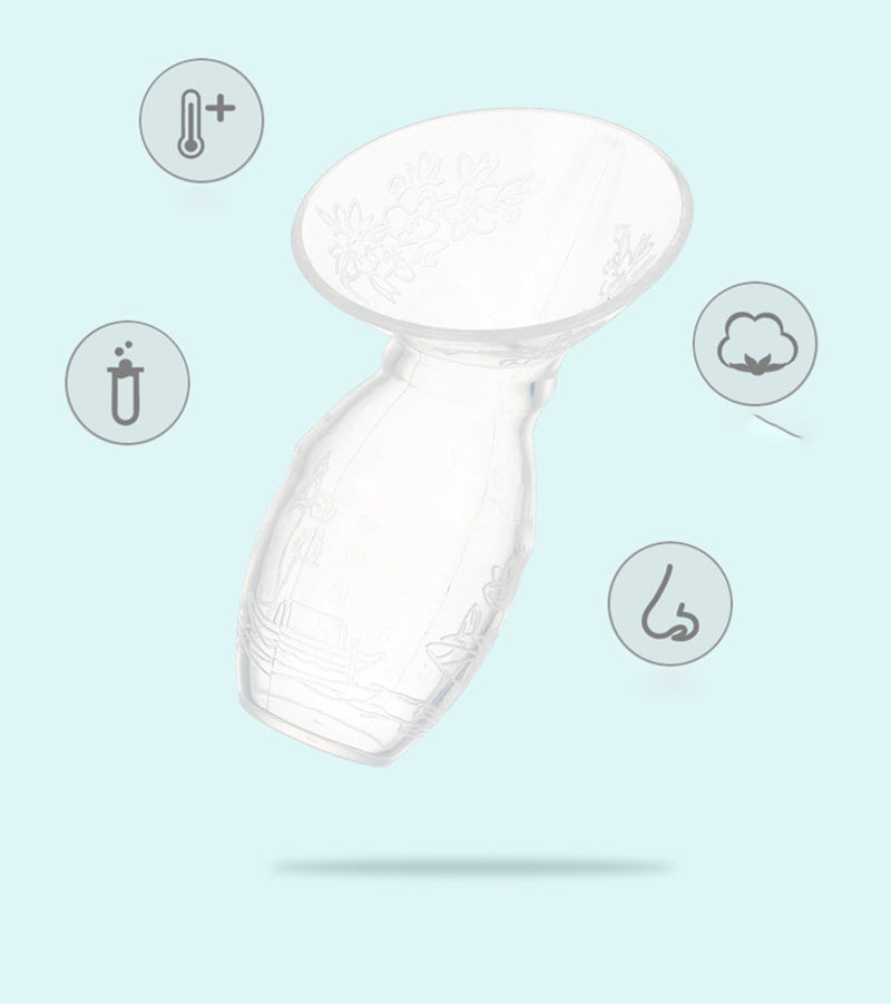 Full Silicone Breast Milk Collector – Hands-Free Nursing Milk Saver for Breastfeeding Moms