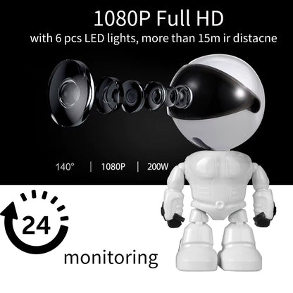 Baby Camera 1080P HD Wireless Smart Baby Monitor Wifi IP ROBOT Camera Audio Video Record Surveillance Home Security