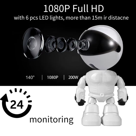 Baby Camera 1080P HD Wireless Smart Baby Monitor Wifi IP ROBOT Camera Audio Video Record Surveillance Home Security