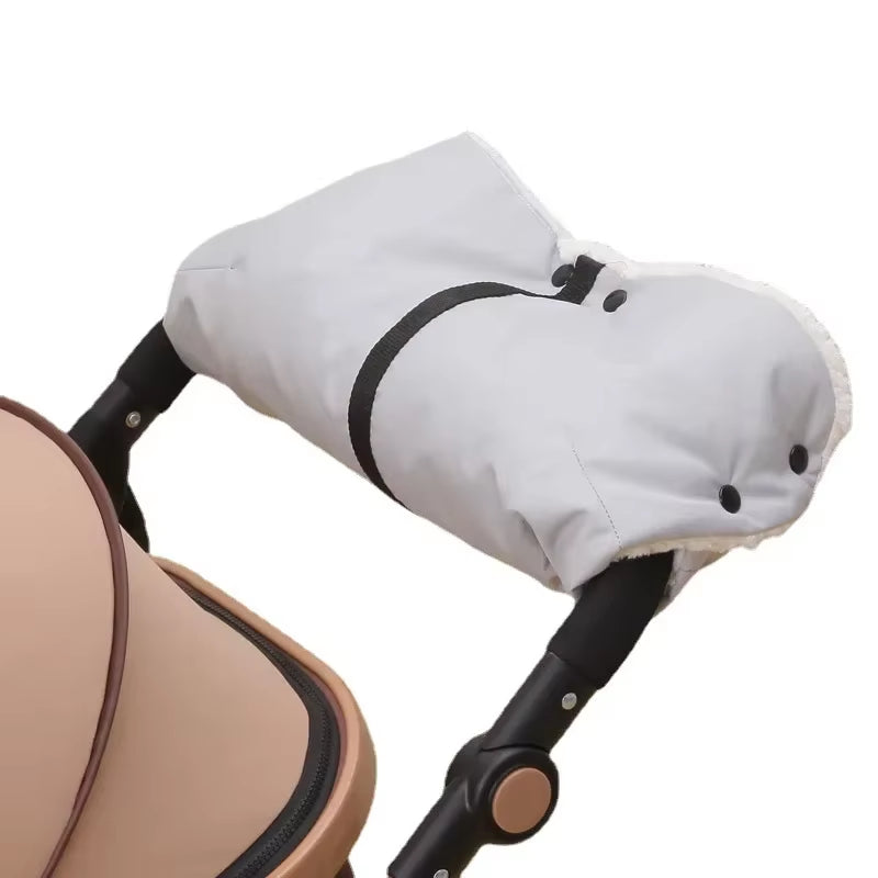 Winter Baby Carriage Pushchair Warm Fur Fleece Hand Cover Wind Waterproof Cart Muff Glove Stroller Accessories Pram Hand Muff