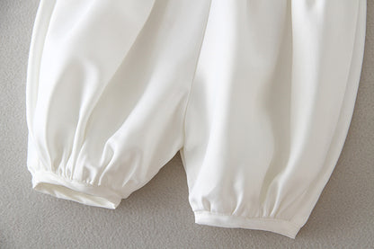 Baby Boy White Formal Outfit with Hat – Christening, Baptism, or Birthday Party Two-Piece Suit