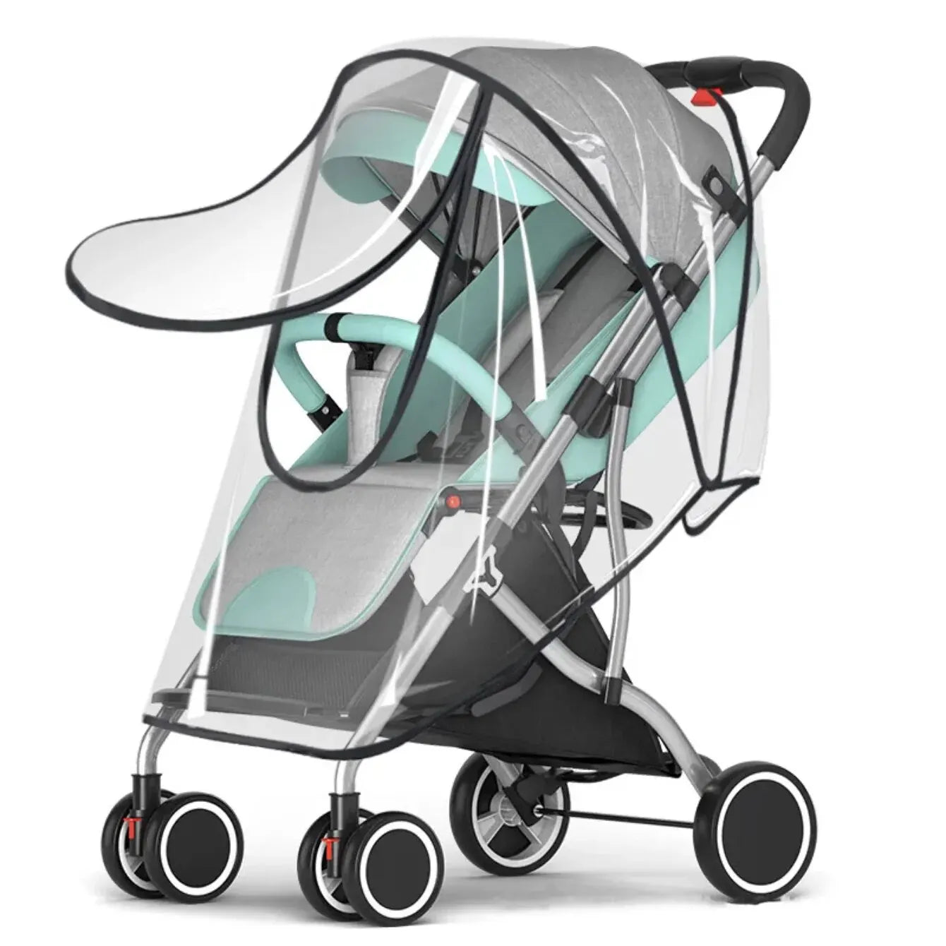 Universal Waterproof Rain Cover for Prams Pram Accessories Transparent Dust Cover Open Zip Umbrella Rainy Season Waterproof