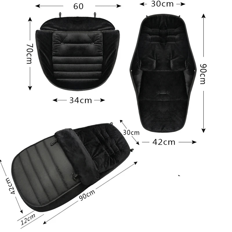 Winter Thickened Sleeping Bag Warm Baby Sleeping Bag Envelope Newborn Windproof Waterproof Stroller Foot Cover Stroller Accessor