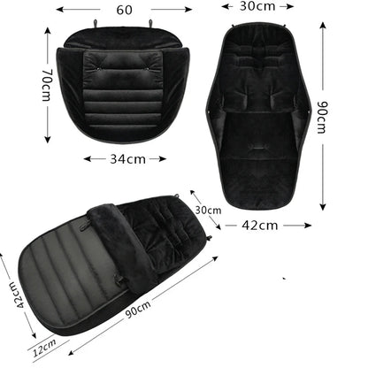 Winter Thickened Sleeping Bag Warm Baby Sleeping Bag Envelope Newborn Windproof Waterproof Stroller Foot Cover Stroller Accessor