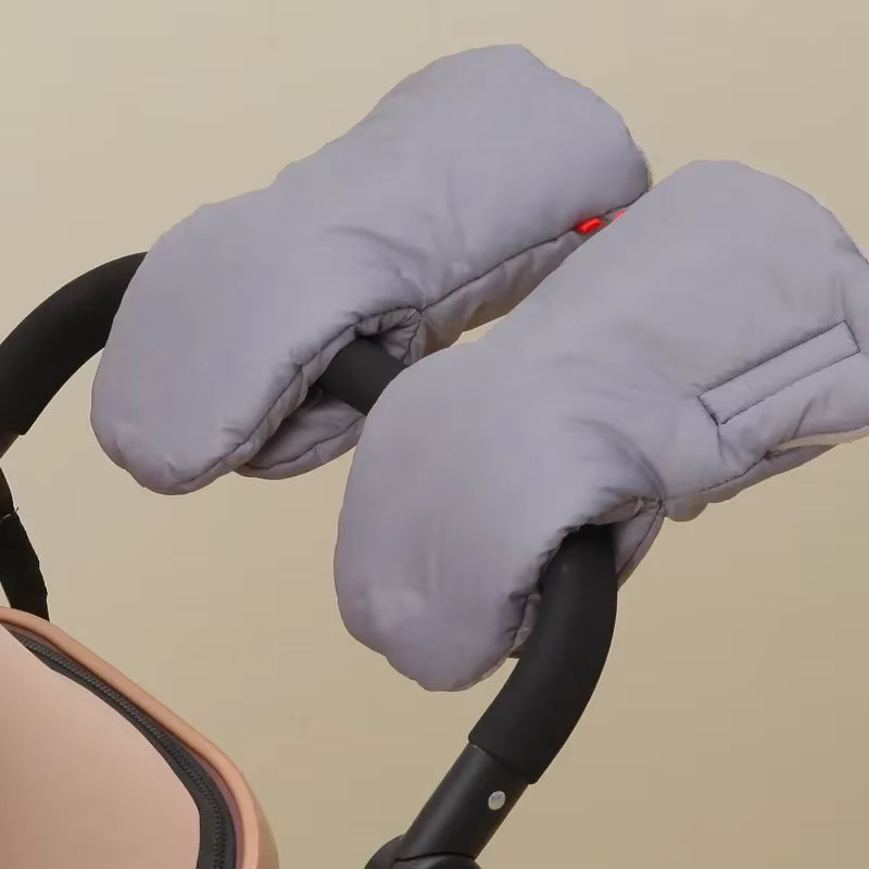 Winter Baby Carriage Pushchair Warm Fur Fleece Hand Cover Wind Waterproof Cart Muff Glove Stroller Accessories Pram Hand Muff