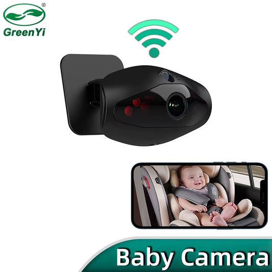 HD 720P WIFI Car Baby Back Seat IR Camera Baby In-Car Surveillances 2.4/5G Wireless Camera for Iphone Ipad Android Phone