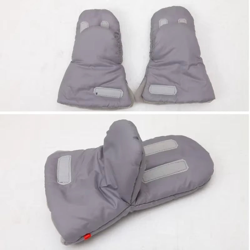 Winter Baby Carriage Pushchair Warm Fur Fleece Hand Cover Wind Waterproof Cart Muff Glove Stroller Accessories Pram Hand Muff