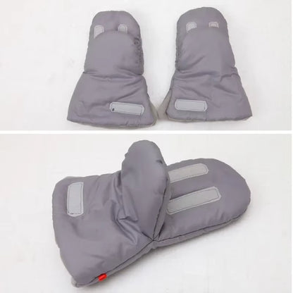 Winter Baby Carriage Pushchair Warm Fur Fleece Hand Cover Wind Waterproof Cart Muff Glove Stroller Accessories Pram Hand Muff