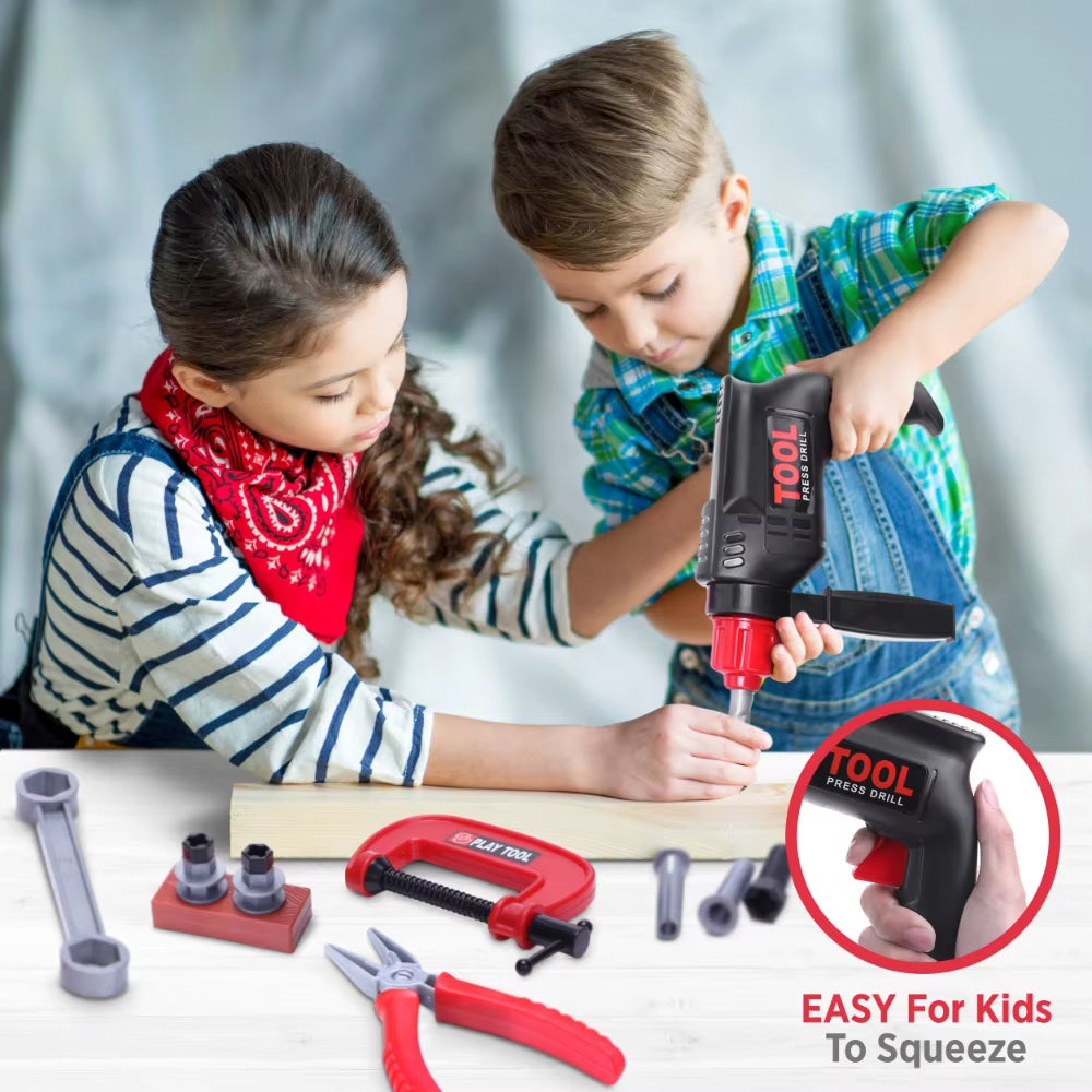 Kids Electric Toy Drill Tool Set - Fun Construction Play Kit for Toddlers and Preschoolers!