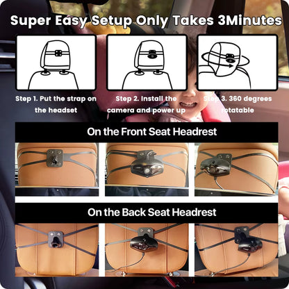 HD 720P WIFI Car Baby Back Seat IR Camera Baby In-Car Surveillances 2.4/5G Wireless Camera for Iphone Ipad Android Phone