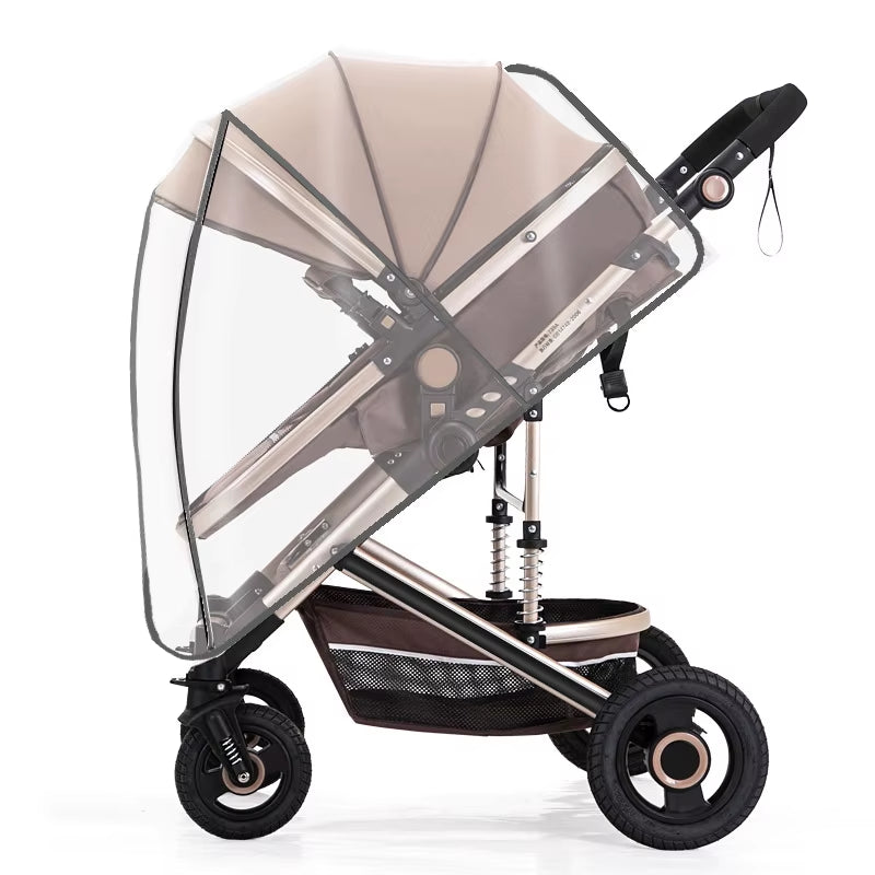 Universal Stroller Rain Cover Baby Car Weather Wind Sun Shield Transparent Breathable Trolley Umbrella Raincoat Accessories