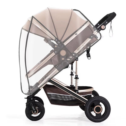 Universal Stroller Rain Cover Baby Car Weather Wind Sun Shield Transparent Breathable Trolley Umbrella Raincoat Accessories