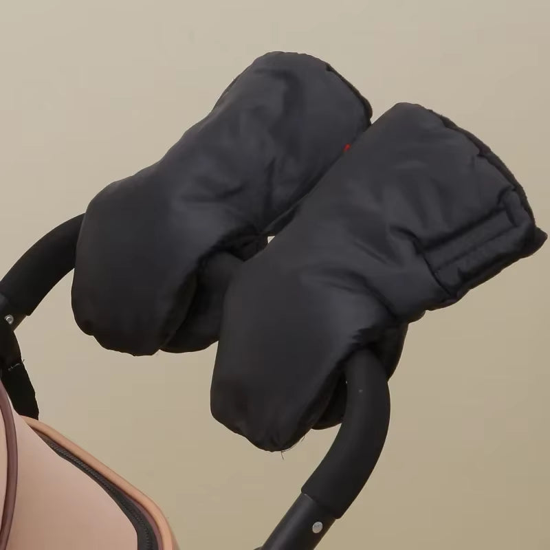 Winter Baby Carriage Pushchair Warm Fur Fleece Hand Cover Wind Waterproof Cart Muff Glove Stroller Accessories Pram Hand Muff