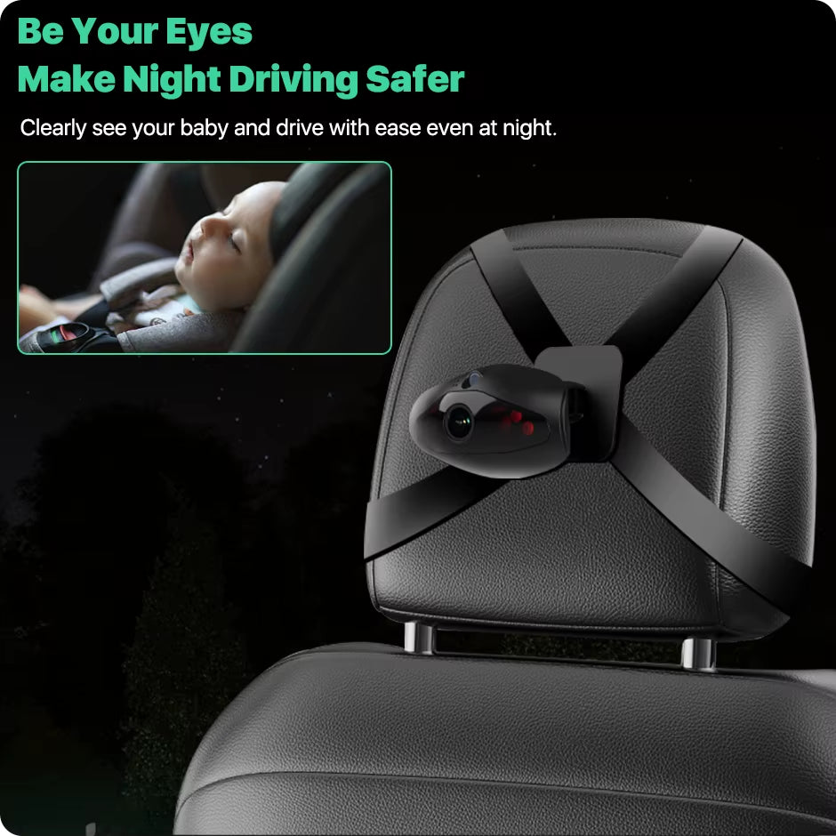 HD 720P WIFI Car Baby Back Seat IR Camera Baby In-Car Surveillances 2.4/5G Wireless Camera for Iphone Ipad Android Phone