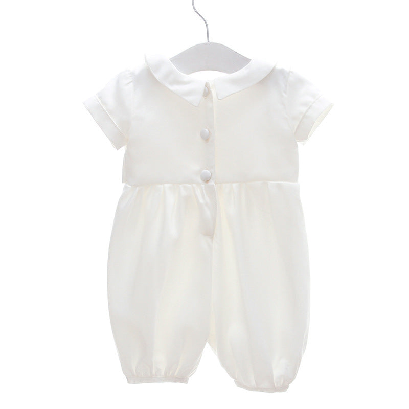 Baby Boy White Formal Outfit with Hat – Christening, Baptism, or Birthday Party Two-Piece Suit