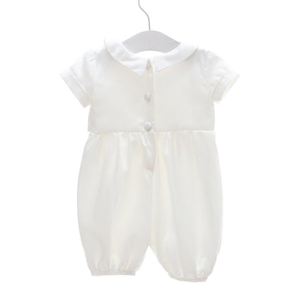 Baby Boy White Formal Outfit with Hat – Christening, Baptism, or Birthday Party Two-Piece Suit