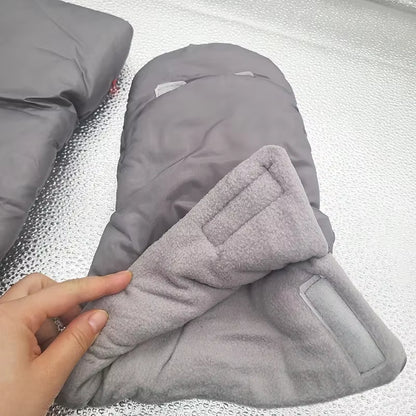 Winter Baby Carriage Pushchair Warm Fur Fleece Hand Cover Wind Waterproof Cart Muff Glove Stroller Accessories Pram Hand Muff