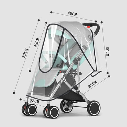 Universal Waterproof Rain Cover for Prams Pram Accessories Transparent Dust Cover Open Zip Umbrella Rainy Season Waterproof