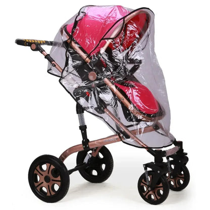 Universal Waterproof Rain Cover for Prams Pram Accessories Transparent Dust Cover Open Zip Umbrella Rainy Season Waterproof