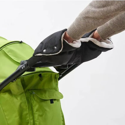 Winter Baby Carriage Pushchair Warm Fur Fleece Hand Cover Wind Waterproof Cart Muff Glove Stroller Accessories Pram Hand Muff