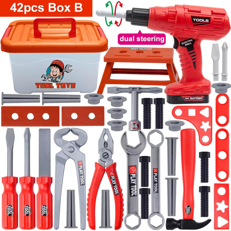Kids Electric Toy Drill Tool Set - Fun Construction Play Kit for Toddlers and Preschoolers!